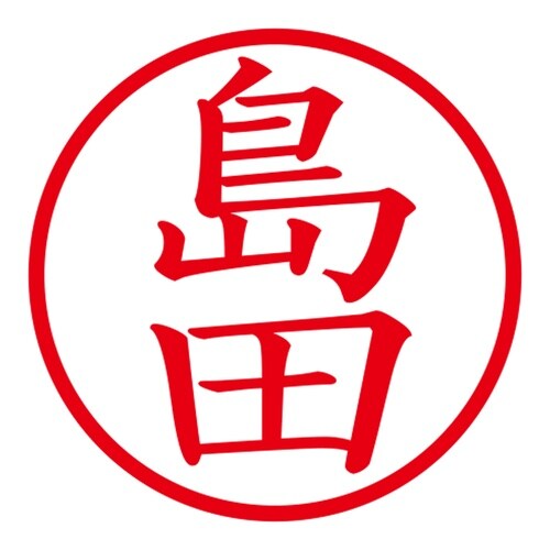 印鑑 ネーム印 ネームキューブ ブルー 島田