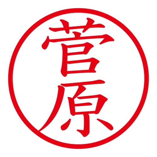 印鑑 ネーム印 ネームキューブ ブルー 菅原