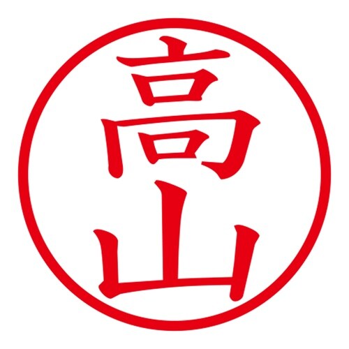 印鑑 ネーム印 ネームキューブ ブルー 高山