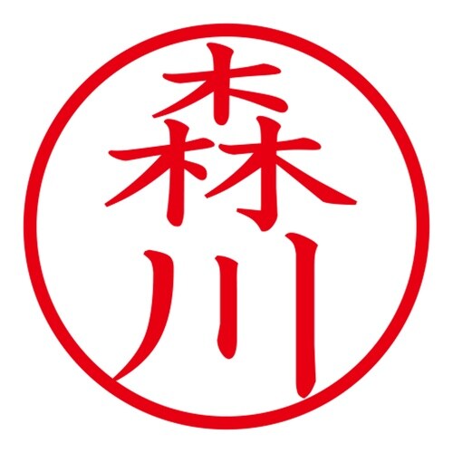 印鑑 ネーム印 ネームキューブ ブルー 森川