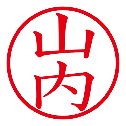 印鑑 ネーム印 ネームキューブ ブルー 山内