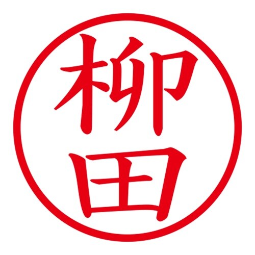 印鑑 ネーム印 ネームキューブ グリーン 柳田