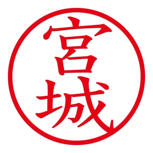 印鑑 ネーム印 ネームキューブ ピンク 宮城
