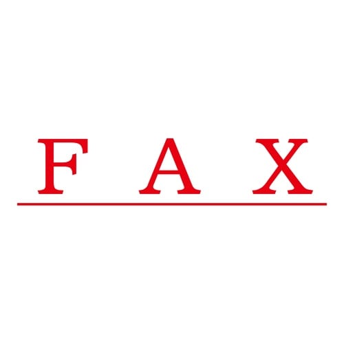 印鑑 英語 ファックス2(赤) 回転印