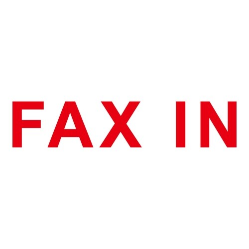 印鑑 英語 ファックス受信1(赤) 回転印