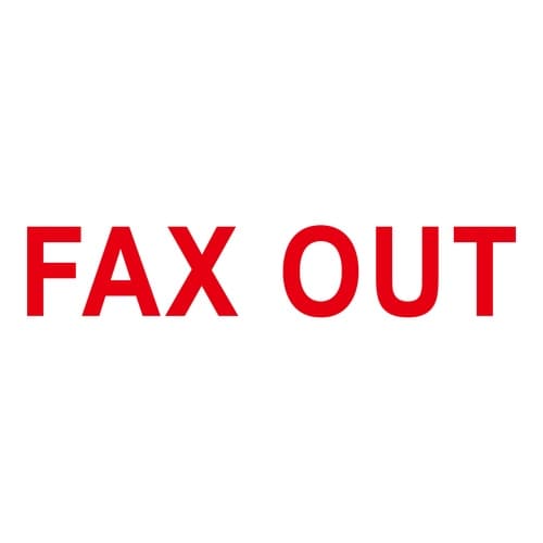 印鑑 英語 ファックス送信1(赤) 回転印