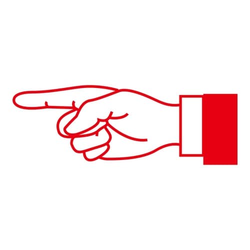 印鑑 矢印(左)(赤) 回転印