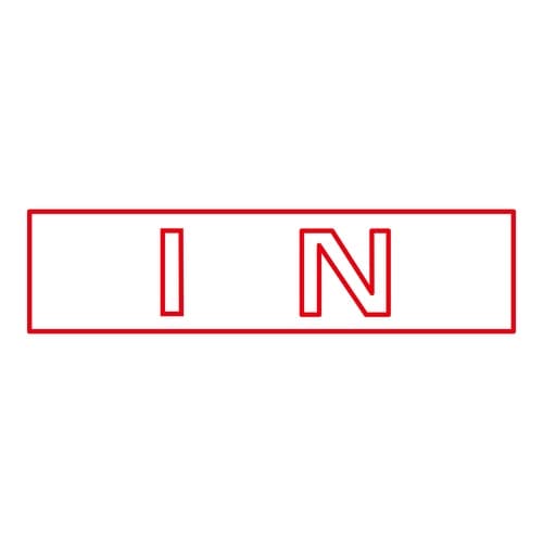 印鑑 英語 イン1(赤) 回転印