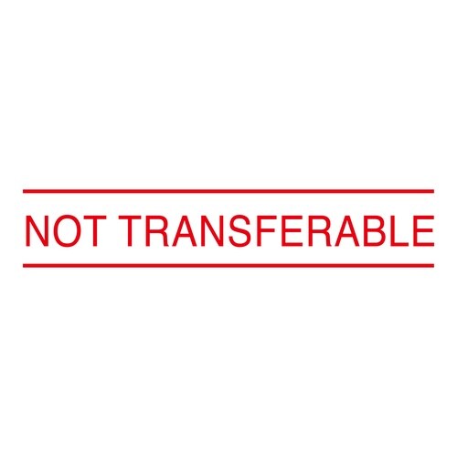 印鑑 英語 譲渡不可(赤) 回転印