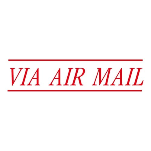 印鑑 英語 航空便1 (赤) 回転印