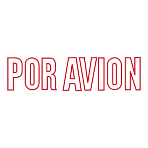 印鑑 スペイン語 航空便 (赤) 回転印