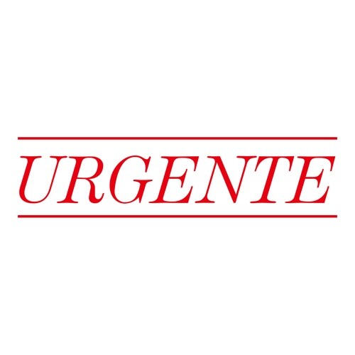 印鑑 スペイン語 至急 (赤) 回転印