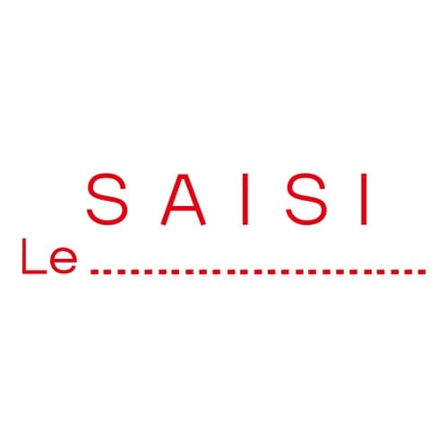 印鑑 フランス語 収容_番号 (赤) 回転印