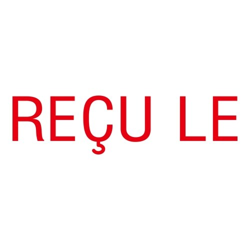 印鑑 フランス語 受信 (赤) 回転印