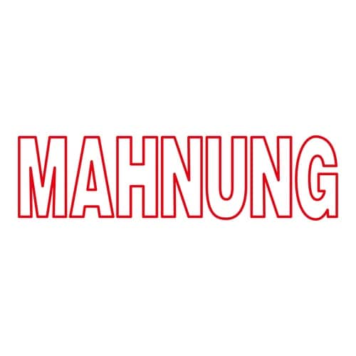 印鑑 ドイツ語 注意 (赤) 回転印