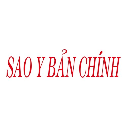 印鑑 ベトナム語 正謄本 (赤) 回転印