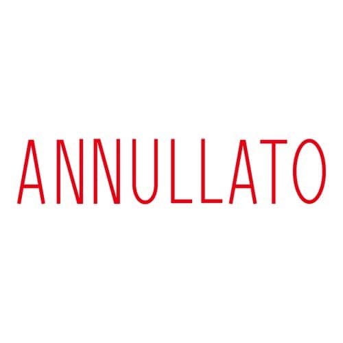印鑑 イタリア語 無効 (赤) 回転印