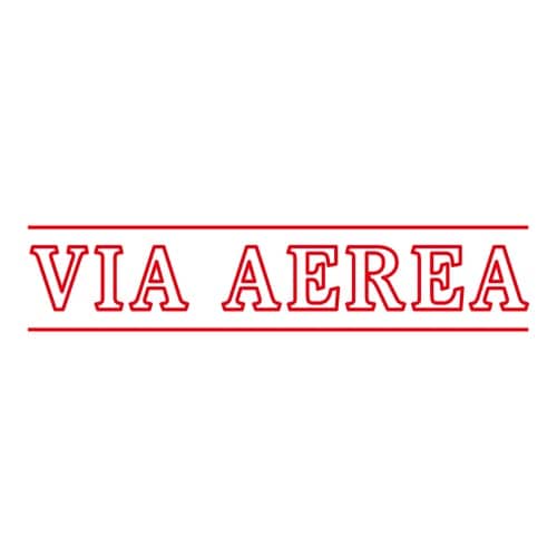 印鑑 イタリア語 航空便 (赤) 回転印