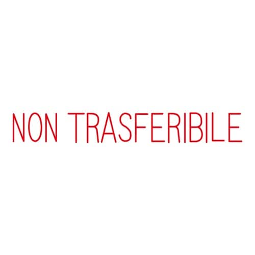印鑑 イタリア語 譲渡不可 (赤) 回転印