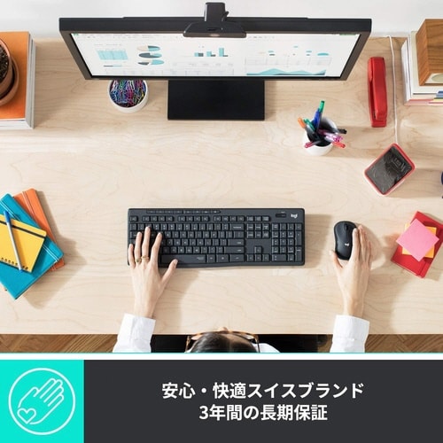 ワイヤレス静音マウス M221 グレー