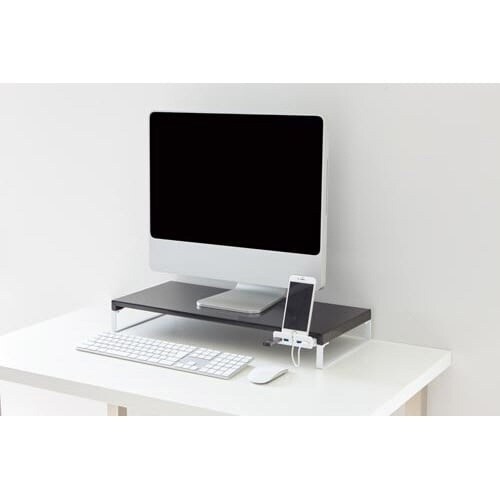 机上台<幅590mmUSB3.0ハブ付>白 5台
