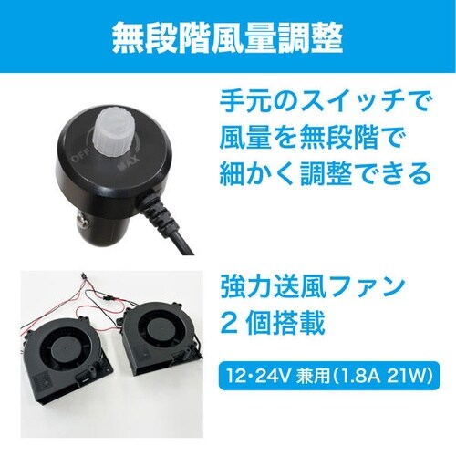 送風クッション 強風ダブルファン サイズ:530x