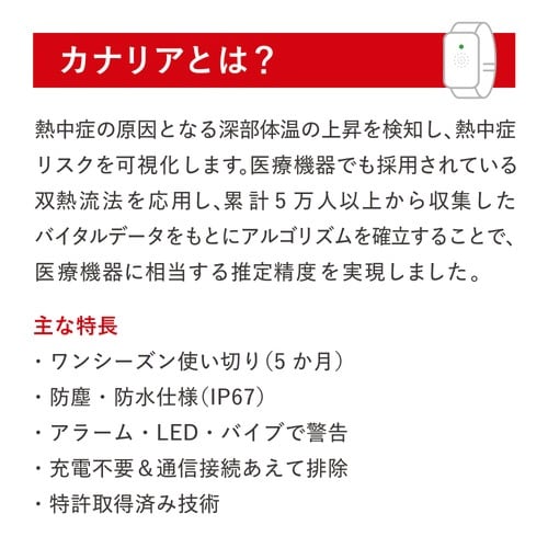 熱中対策ウォッチ カナリア Plus