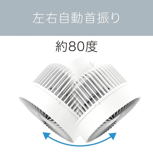 コイズミ 壁掛けサーキュレーター ホワイト