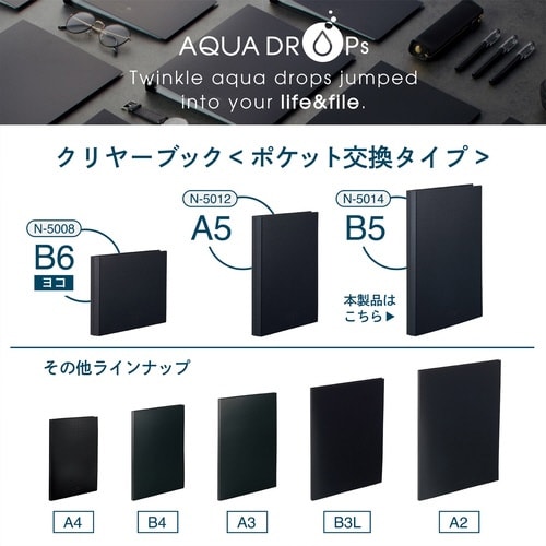 クリヤーブック<ポケット交換タイプ> B5 黒