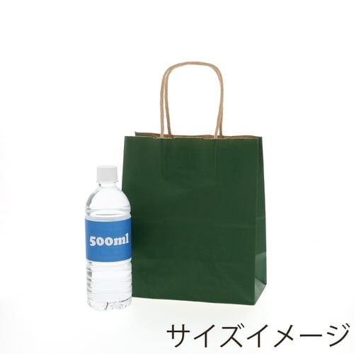 紙袋 25チャームバッグ21−12 未晒グリーンC