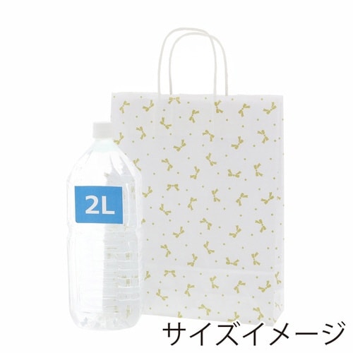 紙袋 25チャームバッグ MS1 ニューリボン 金