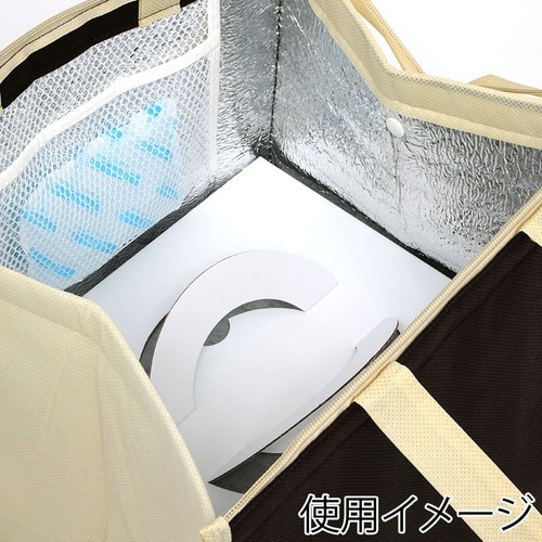 不織布保冷バッグ M ブラウン