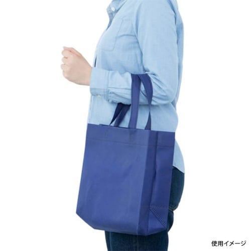 不織布A4マチ付きバッグ ネイビー×400