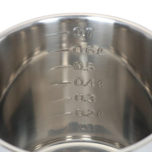 18−8目盛付深型キッチンポット(手無) 2セット