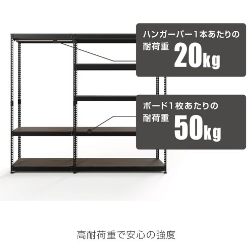 メタル&ウッドラックコーナー連結