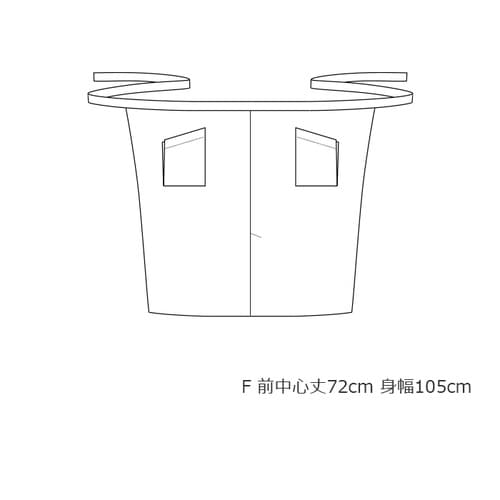 スリット入りソムリエエプロンブルーF
