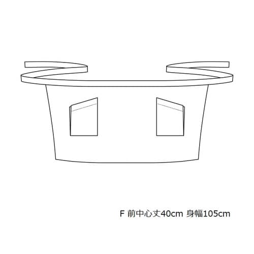 ショートエプロン(ハイビスカス柄)ピンクF