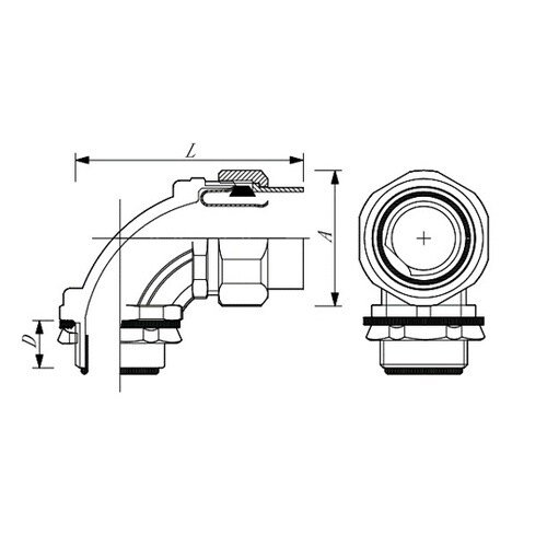 APコネクタ 90° AL−16