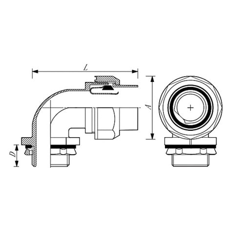 APコネクタ樹脂製90° L−04