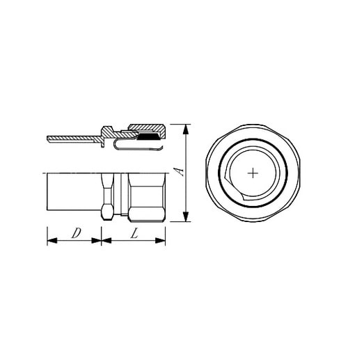 AP黄銅製パイプコネクタ SUB−16