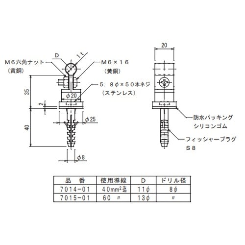 銅線取付金物 7014−01
