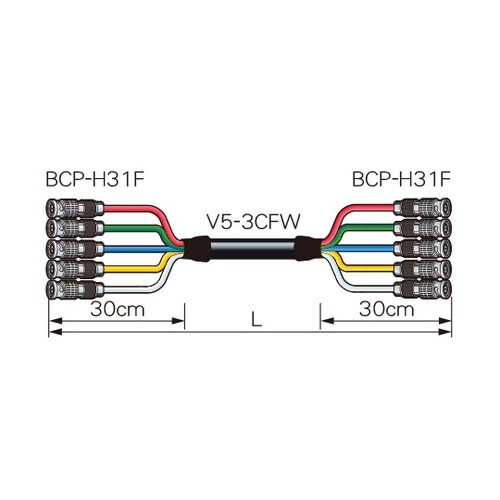 同軸セパレートケーブル 黒 30m 5V