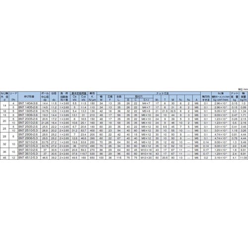 ボールネジ ナット BNT2505−2.