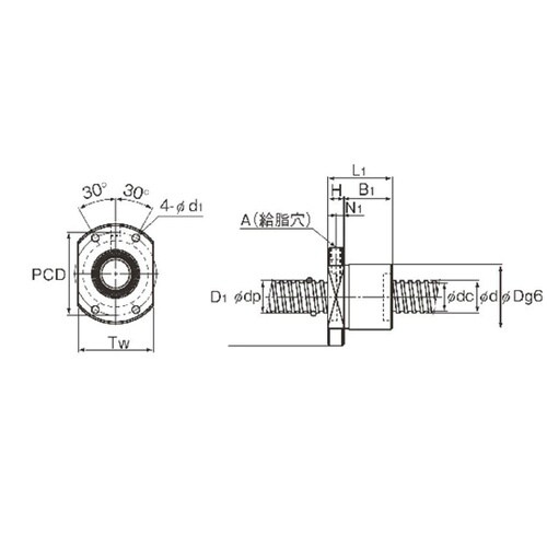 ボールネジ ナット BTK3210V−2