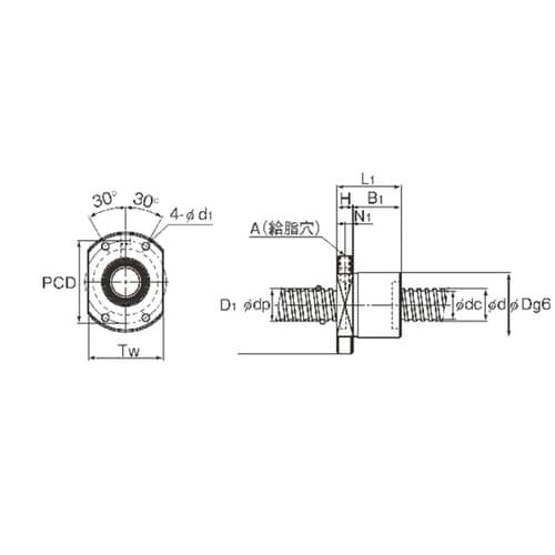 ボールネジ ナット BTK3210V−5