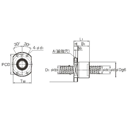 ボールネジ ナット BTK3610V−2