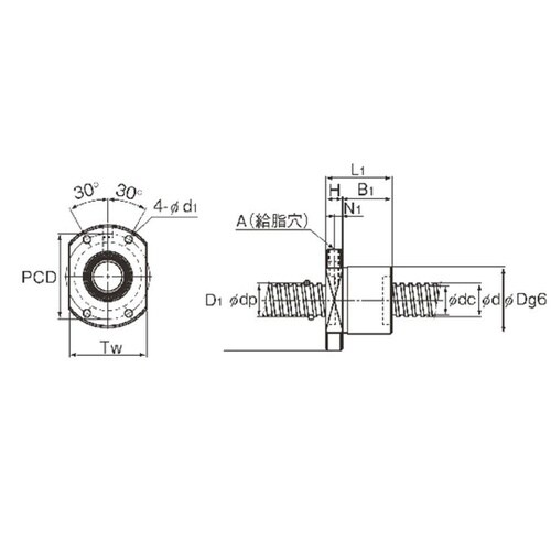 ボールネジ ナット BTK4010V−5