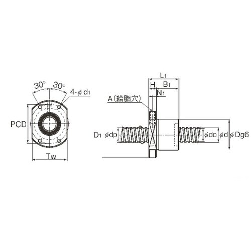 ボールネジ ナット BTK4512V−5