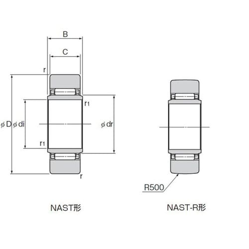 ローラーフォロア NAST6R
