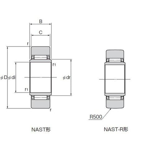 ローラーフォロア NAST10R